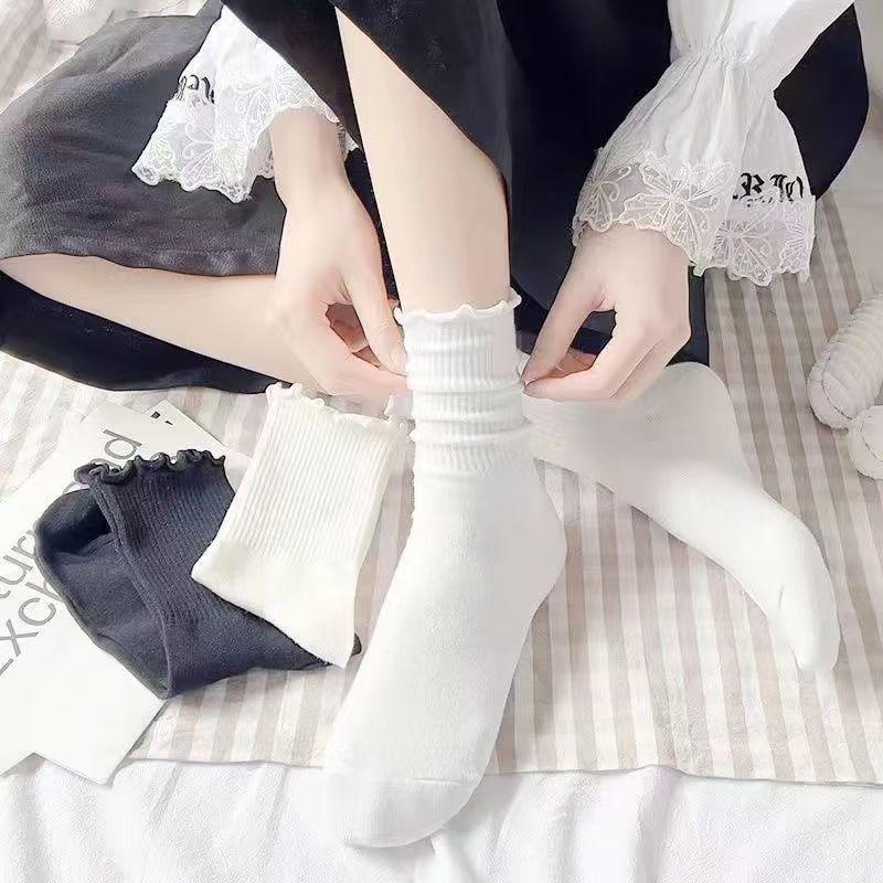 Female Summer Fungus Lace Miscellaneous College Wind Tube Pile Socks