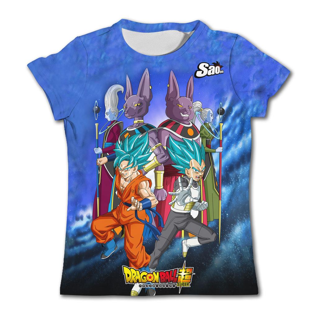Fashion Dragon Ball 3d T-Shirt Summer Short Sleeve O-Neck Goku Vegeta Kids Casual TShirt Boy Children's Adults Tops Clothing