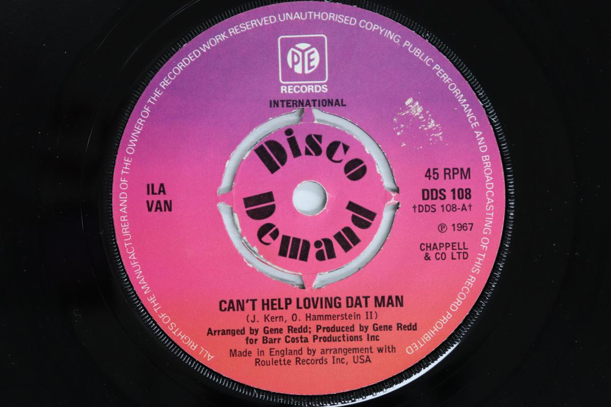 

7-дюймовая пластинка ILA VAN - Can t Help Loving Dat Man DDS108 PYE INTERNATION 1974 UK Soul/Funk Б/У