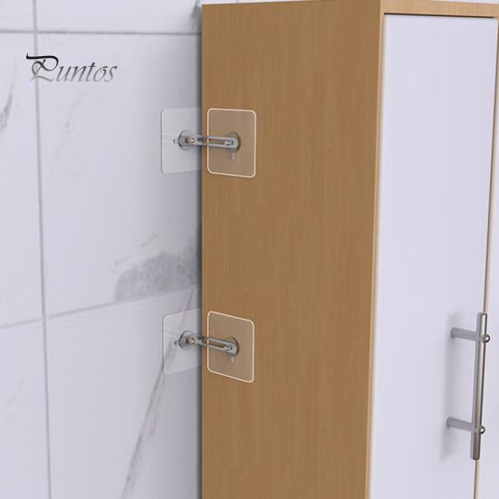 Self-adhesive Furniture Safety Devices 2Pcs Anti-falling Device No Drilling Required L Bracket Transparent Seamless Wall Anti Tips for Adhesive