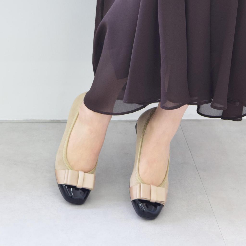 Bridget Birkin Women's Ribbon Walking Pumps, Beige, Size 24.5cm, 535206