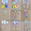 Vibrant Summer Fireworks Beaded Clip-On Earrings for Girls - No Piercing