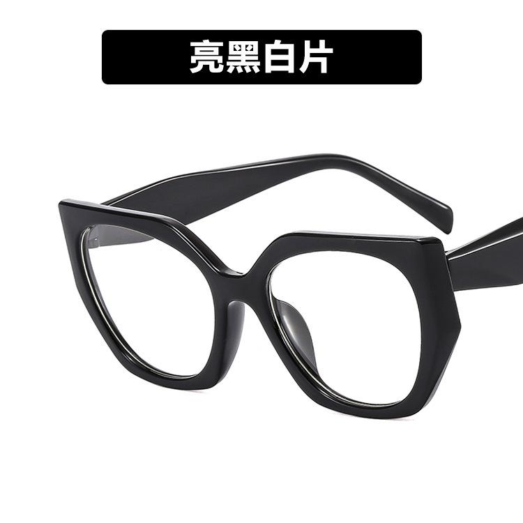 Polygonal large frame glasses frame new glasses frame anti-blue cat eye Internet celebrity flat mirror