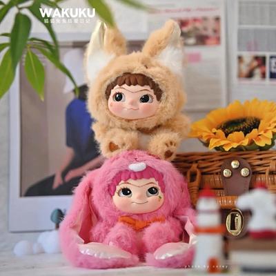Niedliches Wakuku Geburtstag Weihnachtsgeschenk Ornament Überraschungsbox Wakuku Fuchs & Hase Unfug Tagebuch Serie Blind Box Plüsch Anhänger