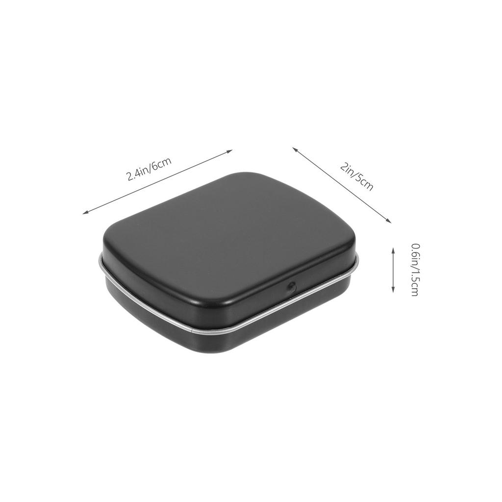 10Pcs Iron Sundries Box Small Tin Container with Lid for Candy Storage Jewelry Craft Supplies Pills Keys Spices Sample