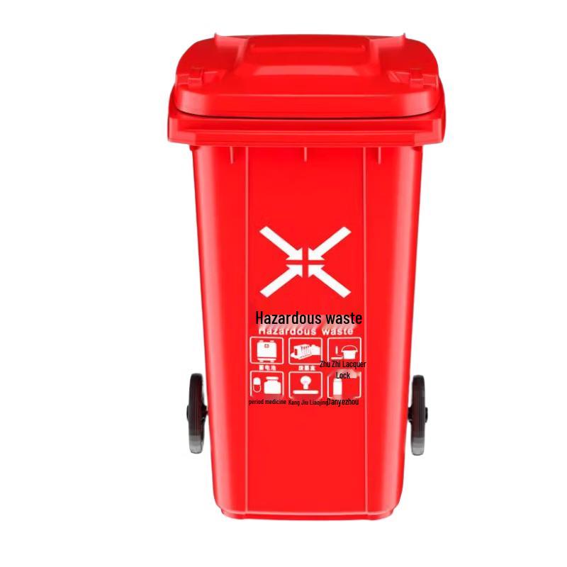 240L Heavy-Duty Outdoor Waste Bin with Trailer Mount