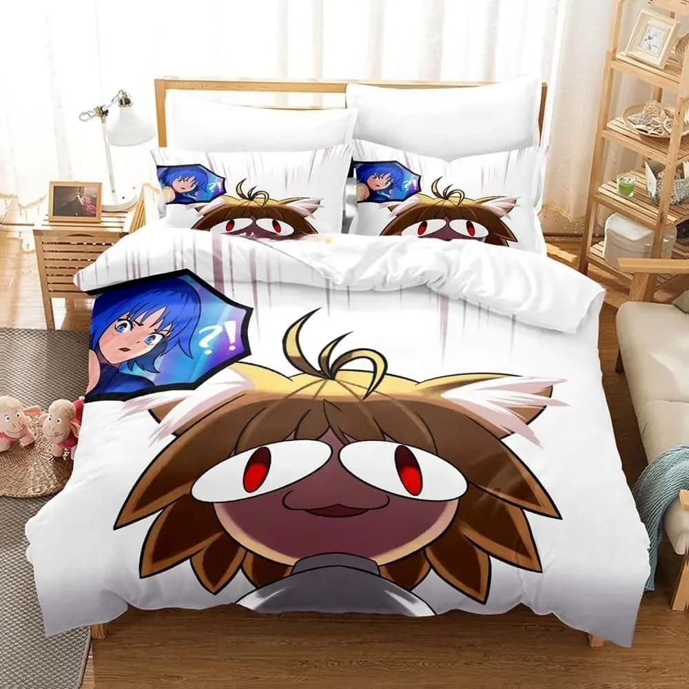 Set da letto cartoni animati stampati in 3D Melty Blood Neco Arc Singolo Piazza e mezza Matrimoniale King Size Set da letto Camera da letto per adulti e bambini Set copripiumino