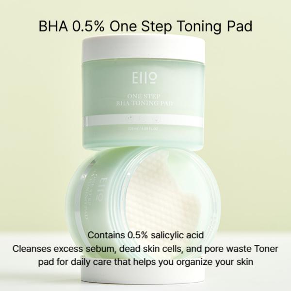EIIO BHA 0,5% Jednoetapowy płatek tonizujący, BHA 2% Złuszczający płatek tonizujący (Każdy 120 ml / 4,05 fl.oz., 60 wacików) (7 opcji)