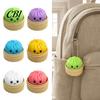 Soft Squishy Keychain Press Button Keychain, Steamed Bun Decompression Toy with Smiling Face Pattern, Slow Rebound Feel Portable Mini Stress