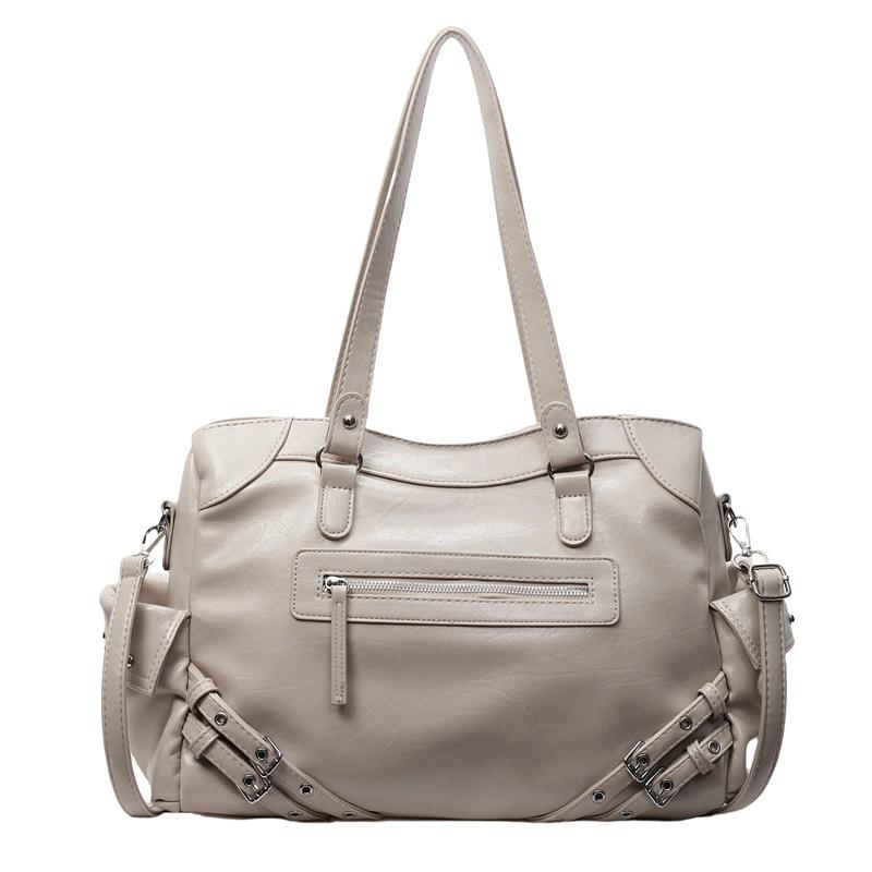 

Simple texture casual single shoulder underarm bag women s 2025 summer new large-capacity messenger commuter tote bag