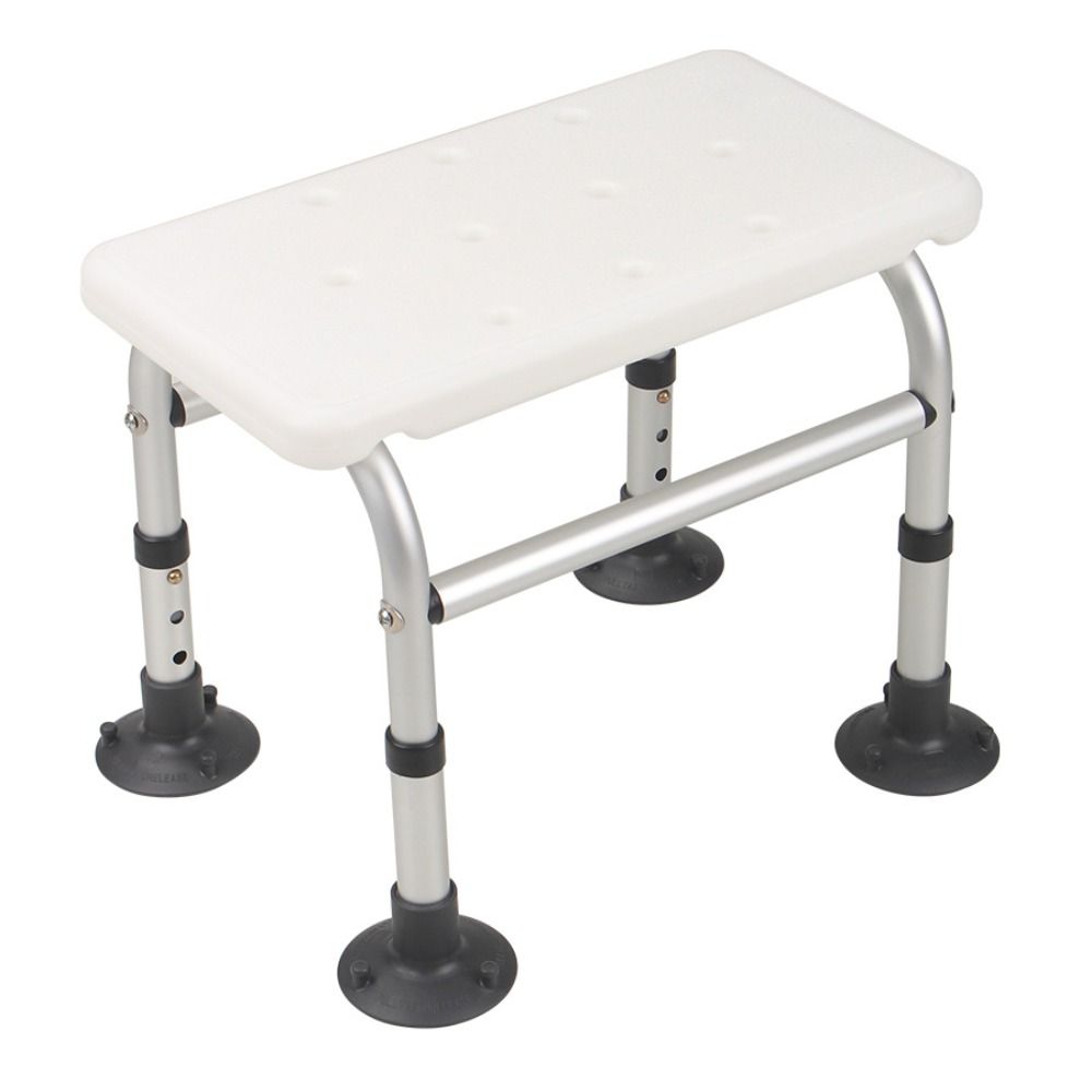 Non Slip Feet Shower Chair Aluminum Alloy Bath Seat Practical Shower Stool Indoor Shower Bathroom