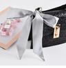 4X100cm Women Narrow Short Scarf 100x4cm Solid Color Chiffon Silk Rubber Black Bag Ribbon Headbands Choker Wristband Streamer