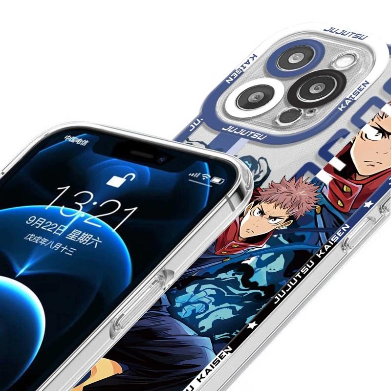Anime Jujutsu Kaisen Phone Case For iPhone 16 15 14 13 12 11 Pro Max X XR XS MAX SE20 8 7 Plus Mini Satoru Gojo Itadori Yuji