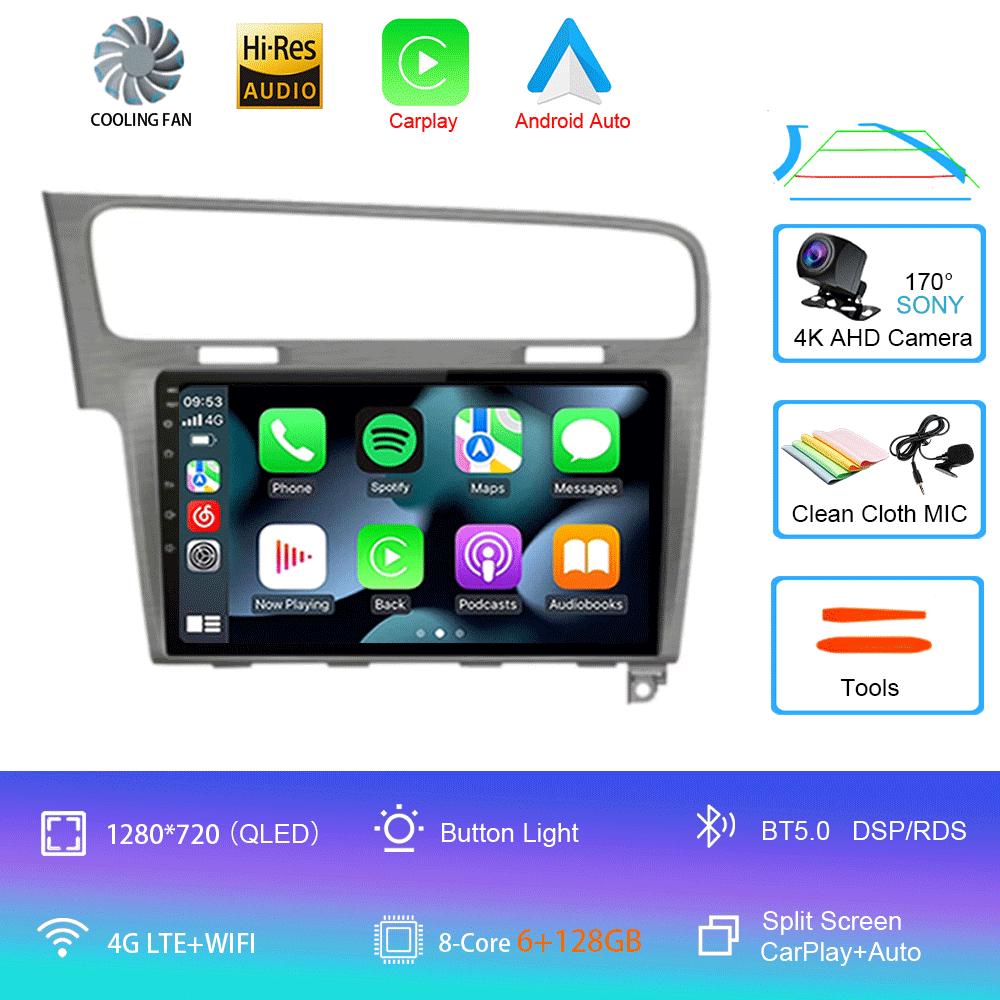 Car Radio Android 14 For Volkswagen VW Golf 7 MK7 GTI 2013-2020 Carplay HD Multimedia Auto Qualcomm GPS Stereo Video Player 2din