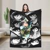 Genshin Impact Diluc Game  Flannel Blankets  Soft Throw Blanket for Outdoor Picnic Novelty Bedspread Sofa Bed Cover