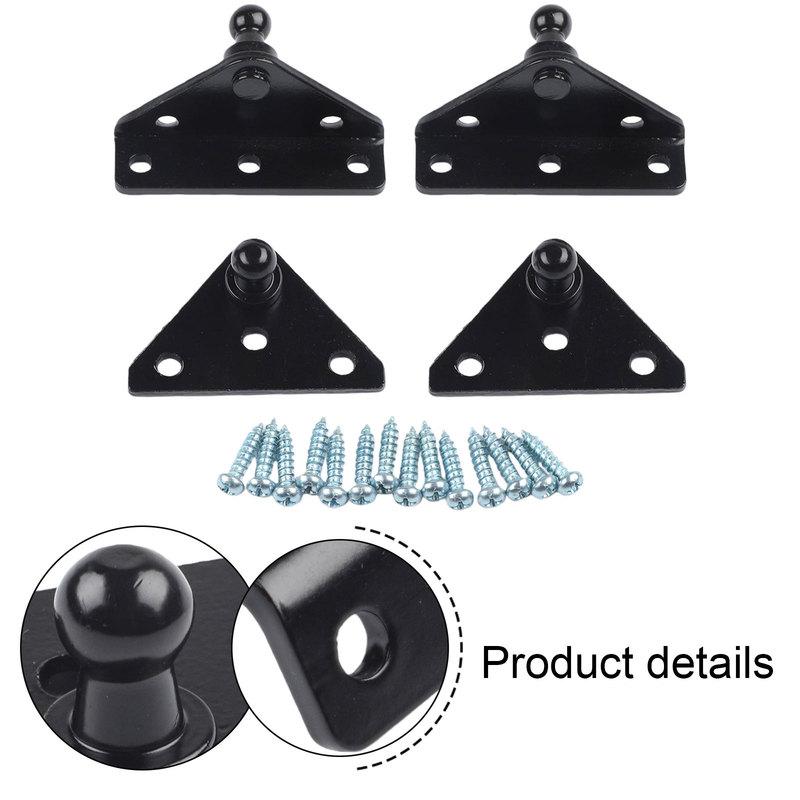 For Bonnet Lifters Direct Replacement Ball Stud Bracket Flat-shaped Mounting Bracket Includes 16 Screws L-type Mounting Bracket