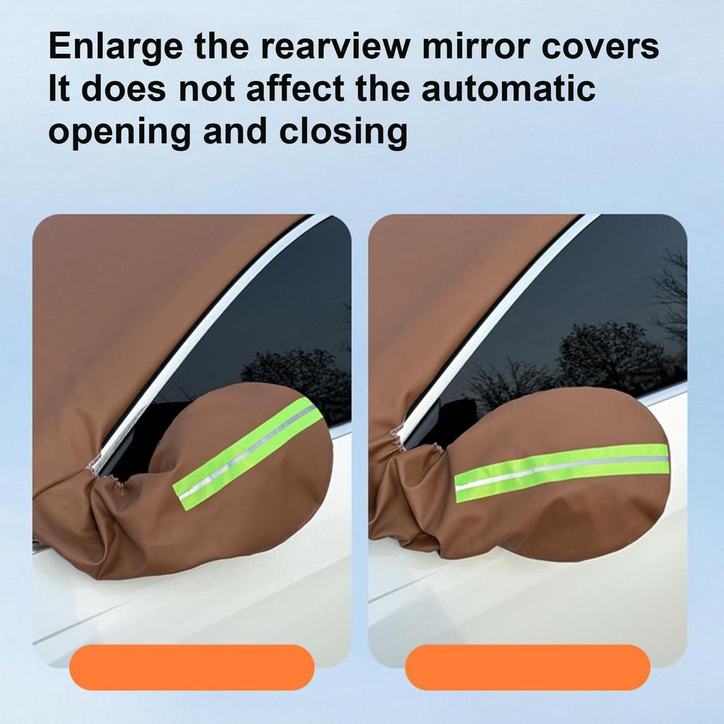 Car Snow Cover Waterproof PU Leather Dustproof Auto Exterior Supplies Windshield Snow And Ice Cover For Sedans Winter Summer