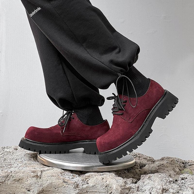 Fashion Shoes for Men British Style Thick Sole Casual Derby Shoes High Quality Fashion Comfor Versatile Man Leather Shoes Zapatos Hombre