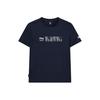 Athletics Logo Printed Knit Short Sleeve T-Shirt Men Tops Dark-Blue A11M121103FNV