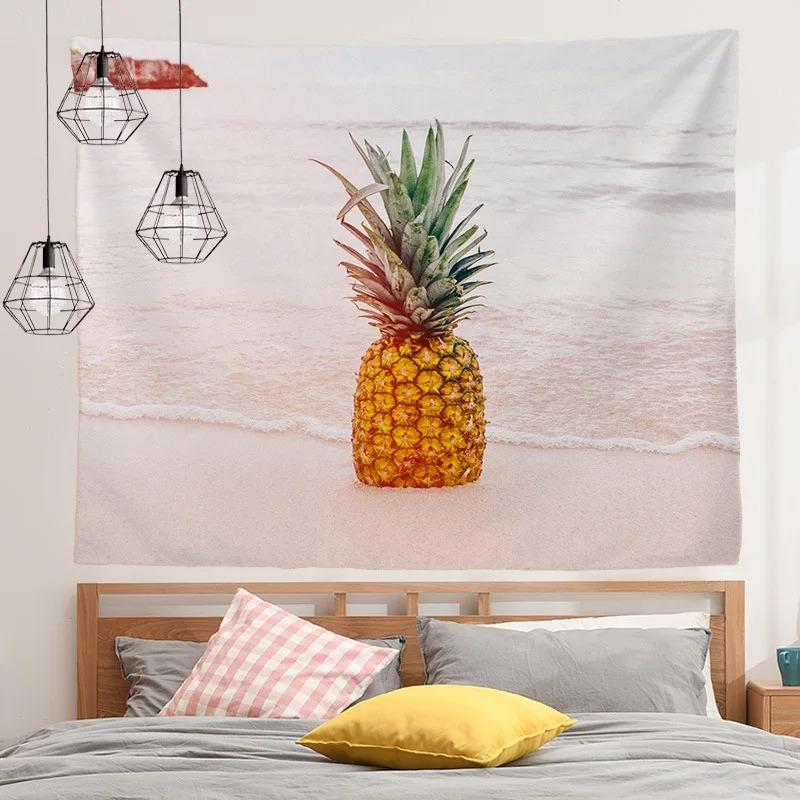 Tropical Plant Cartoon Flamingo Pattern Hanging Cloth Home Wall Decoration Tapestry Bedroom Living Room Tapestry