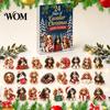 Unique Holiday Collection 2026 Christmas Dog Advent Calendar, 24 2D Acrylic Puppy Ornaments Countdown Patches Cartoon Festive Pendants for Tree, Party