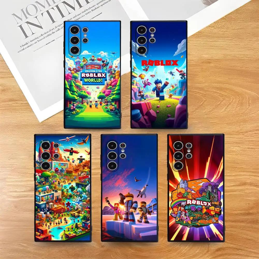 Heet Spel R-Robloxes-S Telefoonhoesje voor Samsung S-serie s21 s22 s23 s24 s25 FE Plus Ultra TPU Zacht Huidvriendelijk hoesje