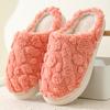 Plush cotton slippers women's autumn and winter men's home indoor warm thick-soled wear-resistant versatile couple confinement shoes