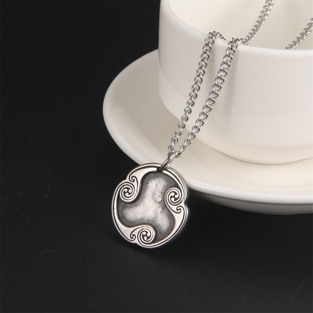 Vintage Norse Rune Necklace Viking Jewelry Stainless Steel Pendant Wicca Amulet Gift for Men Women