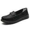 Women's Flats Fashion 100% Leather Flat Nurse Shoes Smooth Casual Breathable Women Plus Size Light Mom Shoes Women Shoes