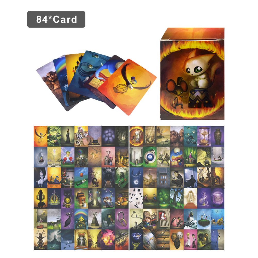 Dropshipping 84 Playing Cards Mini Tell Story Cards Board Game High Quality Education Game For Kids Family Party Table Game