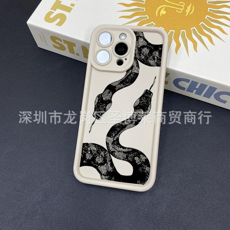 Black Snake for Apple 15 Mobile Phone Case Iphone12promax Case 14/13/11/XR Emery 16