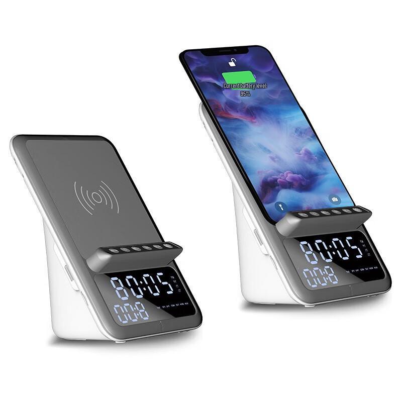 Wireless Charging Bluetooth Speaker with Alarm Clock