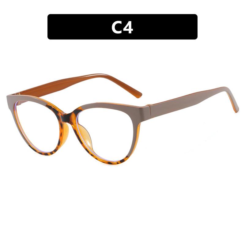 Triangular cat eye color matching flat mirror new glasses frame personalized ins concave shape European and American street shot glasses frame