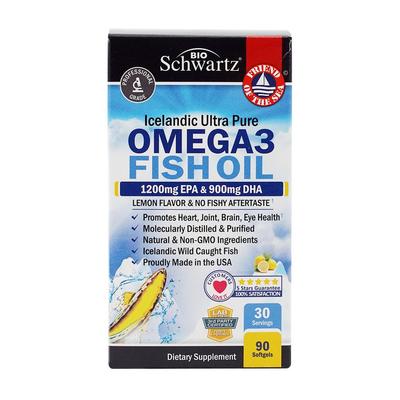 Icelandic Ultra Pure Omega 3 Fish Oil Lemon Flavo,r 90 Softgels