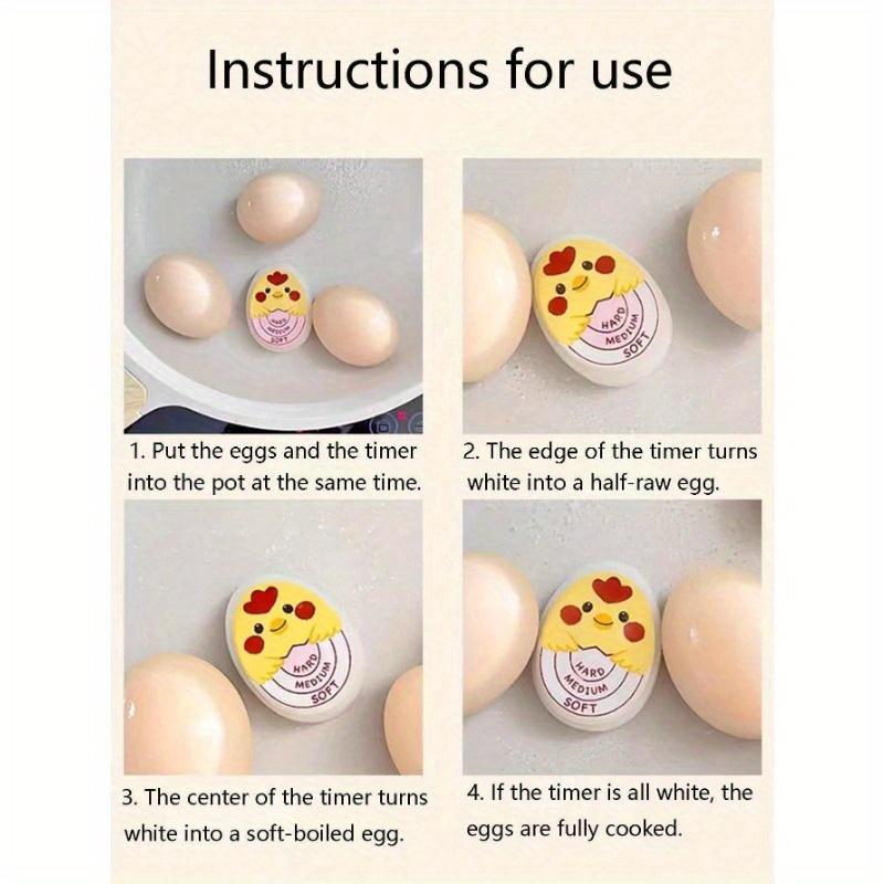1pc Cute Egg Timer, Hard and Soft Boiled Egg Timer, Color-changing Egg Timer, With Sensitive Indicator, Kawaii Egg Timer Home Kitchen Egg Timer