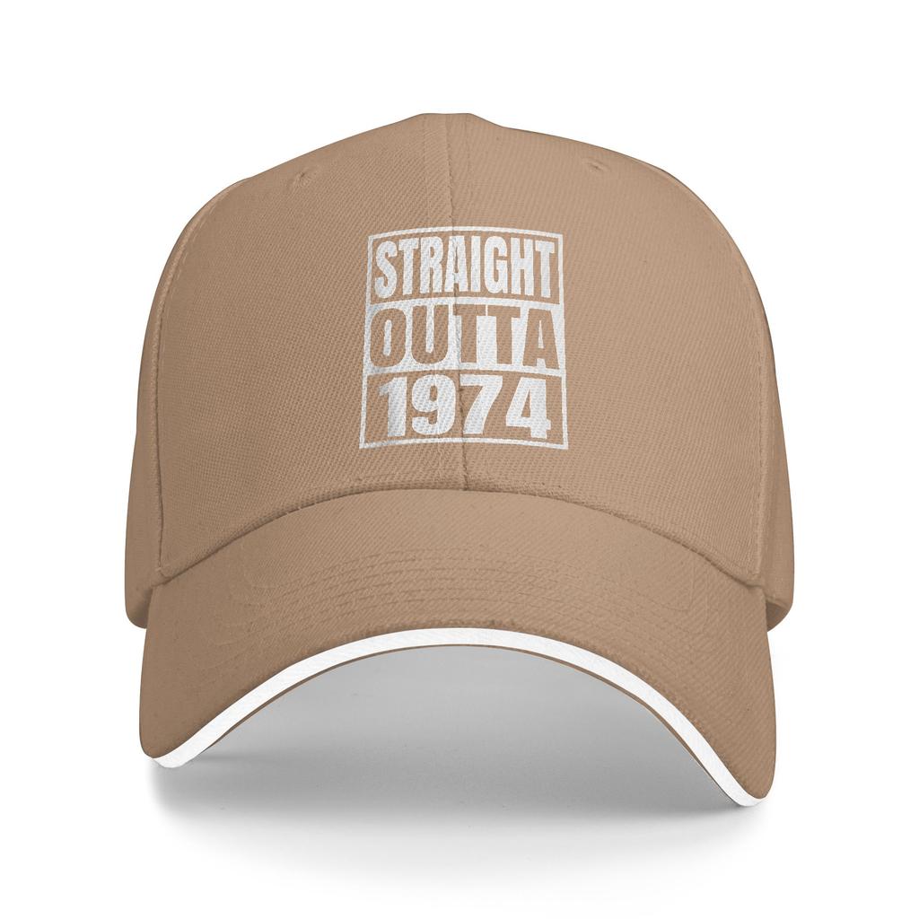 Vintage 1974 Lustig 1974 Geburtstag Lässig Baseballkappe Sommer Trucker-Hut Outdoor-Sport Hip-Hop-Hüte Herren Klassische Baseballkappen