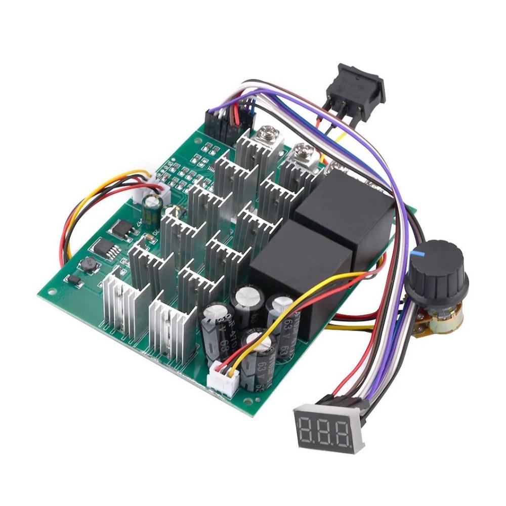 Controlador de Velocidad Digital para Motor DC PWM de 100A 10-55V Reversible Ajustable