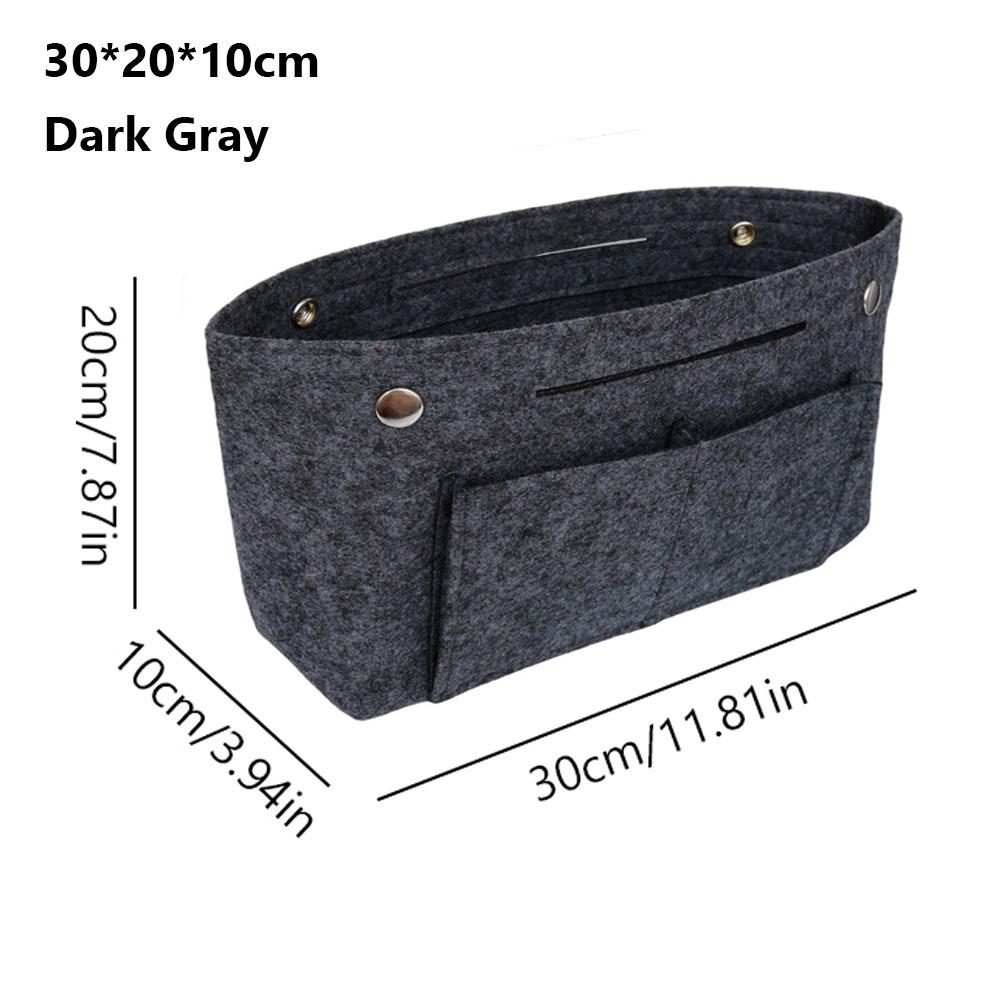 Simple Felt Handbag Insert Bag Bag Support Large Capacity Internal Bag Storage Organization Multi-Pocket Bag Organiser