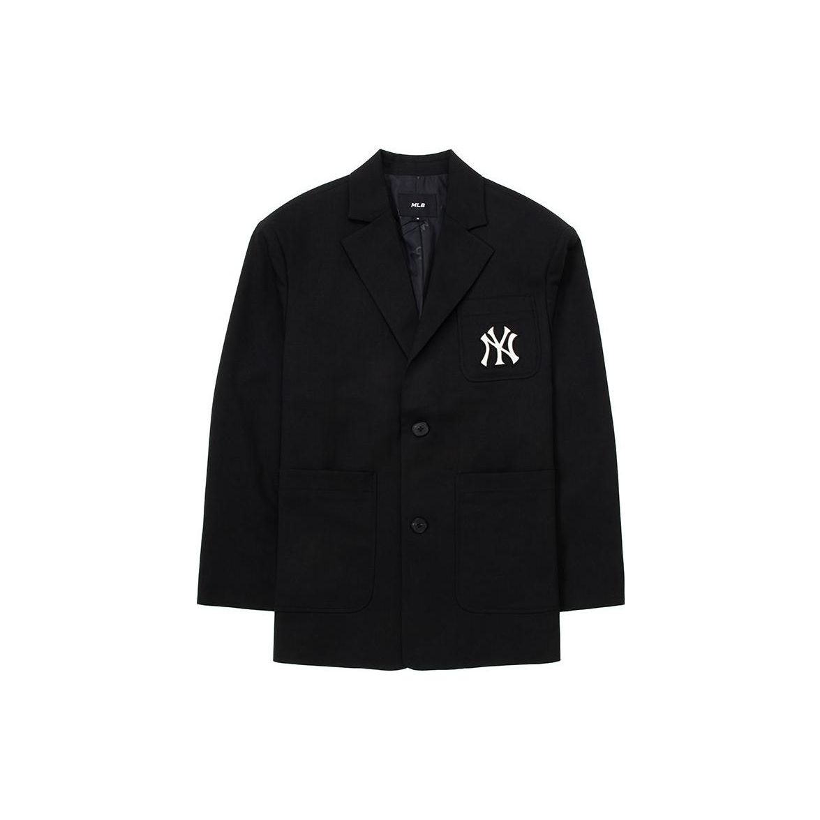 MLB New York Yankees Uni Logo Gerader Schnitt Einreiher Anzug Unisex Anzug Schwarz 3LJKB0231-50BKS L black