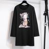 Women's Korean Style Plus Size Solid Color Long Sleeve T-Shirt - Fashionable Hot Stamping, Casual and Versatile for Autumn 2025