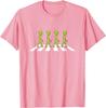 Alien Abbey Road Crossing Parody Graphic Tee Cool Funny Cotton T-Shirt Trip