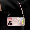 Graffiti Smiley Face Is Suitable for Apple 17pro Mobile Phone Case Honor Vivo Huawei OPPO Xiaomi New Lanyard Leather Pattern