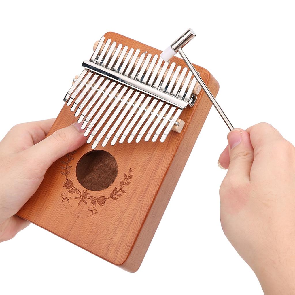 Kalimba Thumb Piano Mahogany Small Portable 17 Key for Beginner Music Instrument LTK17S(Natural )