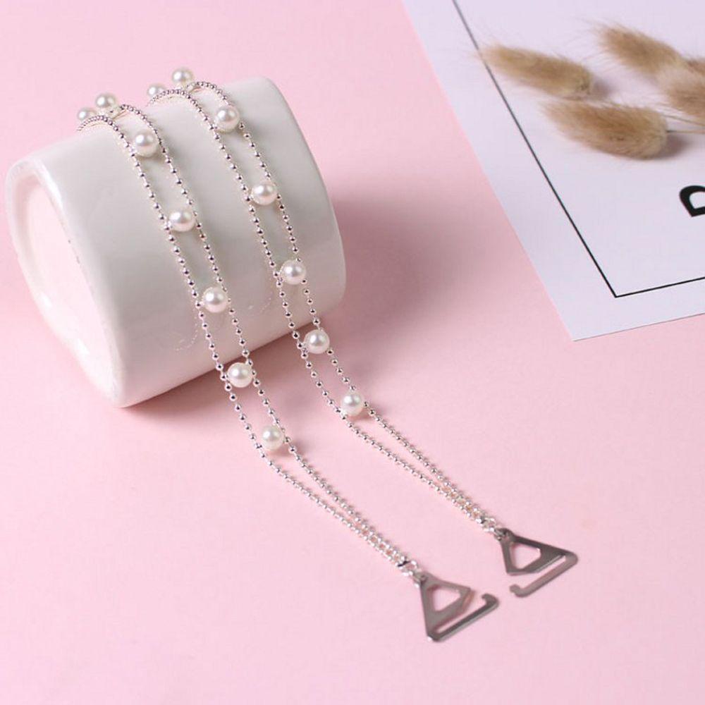 Chain Summer Wedding Leaves Women Bra Belt Bra Accessories Pearl Shoulder Strap Brassiere Straps