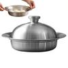 Rustproof Flying Saucer Steaming Tray with Lid Round Pot Insert Tray Food Steam Plate  Cooking