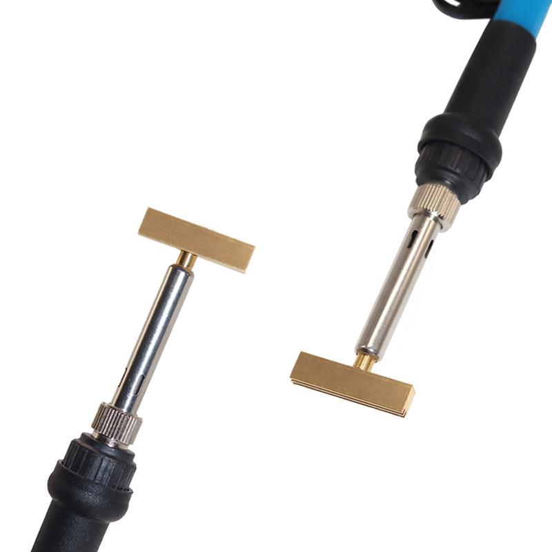 New 60W T-shaped Soldering Iron Tips Solder Tip with Free Hot Press Rubber Strip for LCD Screen Flex Cable Repair