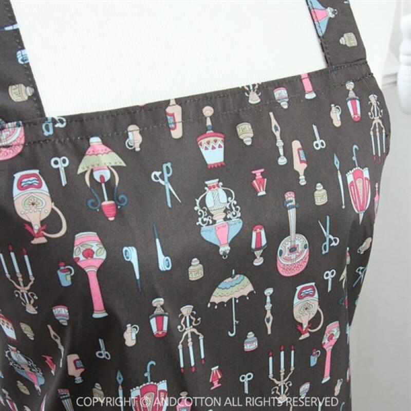 Illustration waterproof apron (2 colors) ivory