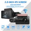 Neue Dashcam mit zwei Objektiven für Autos, Black Box, HD 1080P, Auto-Videorecorder mit WLAN, Nachtsicht, G-Sensor, Loop-Aufnahme, DVR-Autokamera