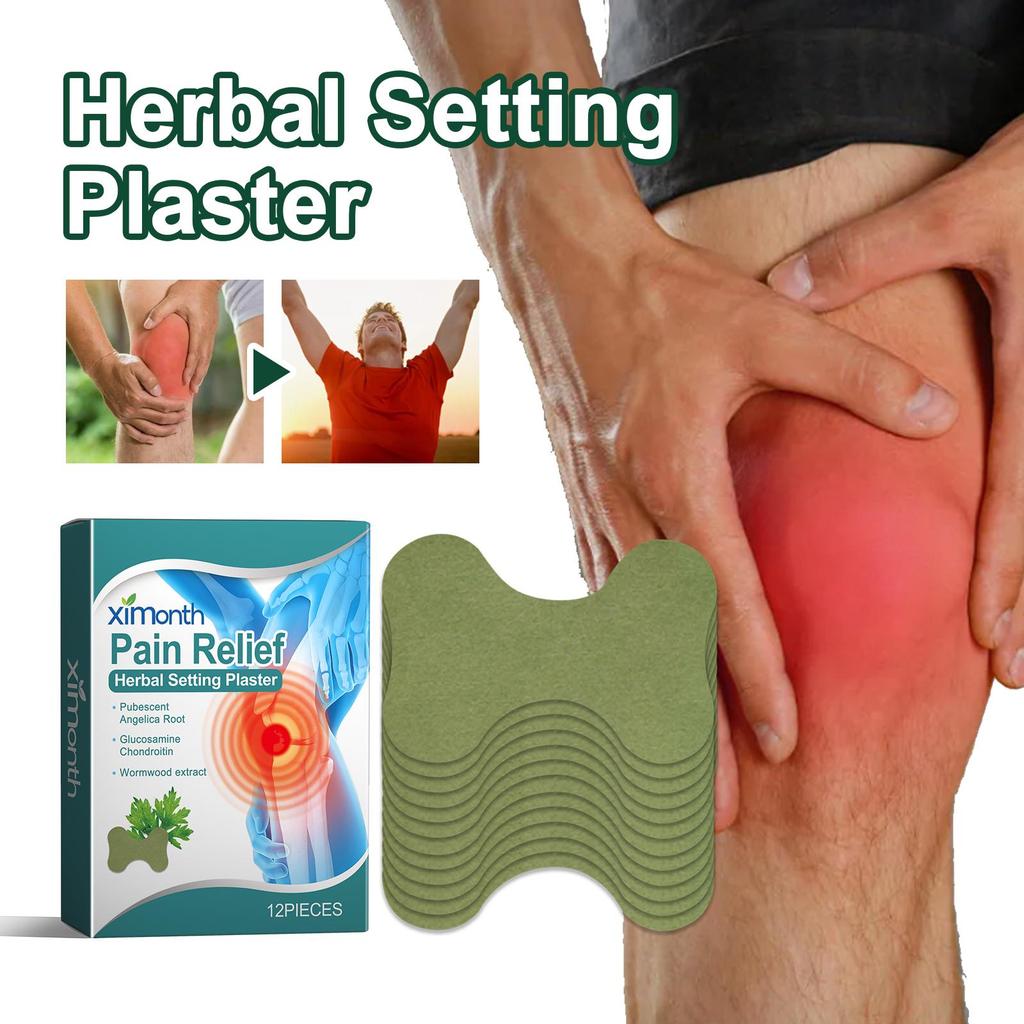 12pcs Ximonth Wormwood Knee Patch Relieve Legs Knee Joints Tendon Pain Body Discomfort Care Patch