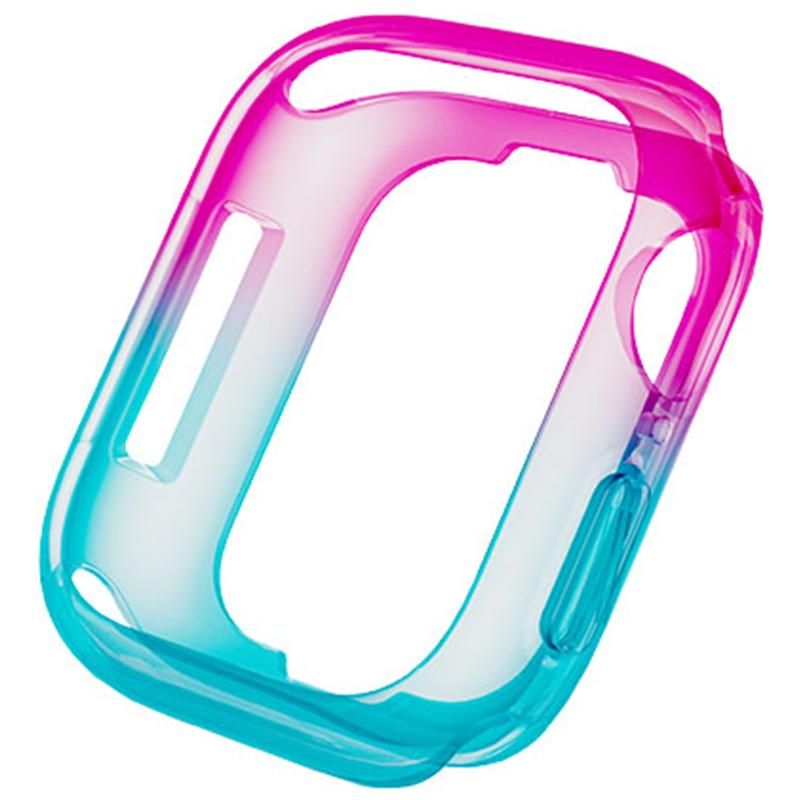 

For Apple Watch Series SE3/SE2/SE1/ 6/5/4 44mm/7/8/9 45mm Dual Color Translucent Matte TPU Watch Case C